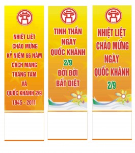 CHƯƠNG TRÌNH TREO BANNER CHÀO MỪNG CÁCH MẠNG THÁNG TÁM & QUỐC KHÁCH 02/09